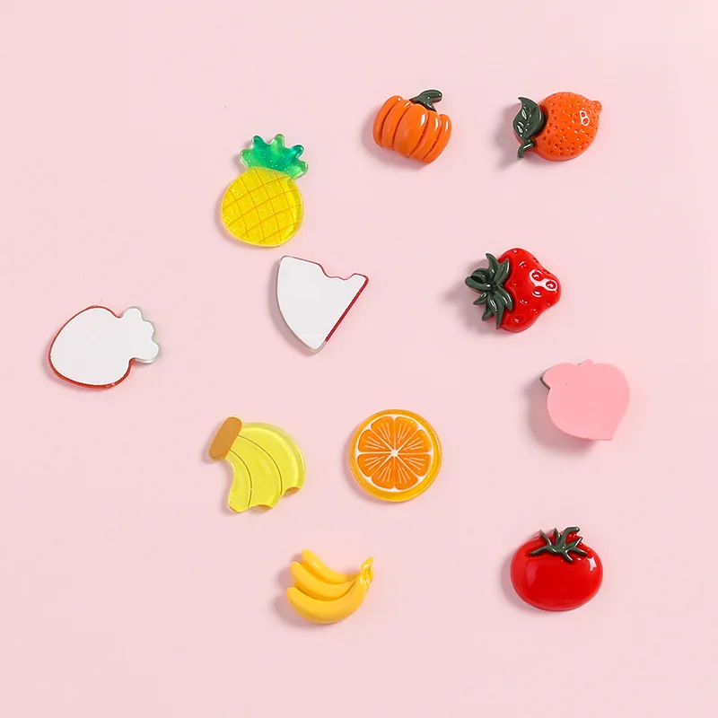 10pcs/bag High Quality Fruit Series Girl Jewelry Hairpin Accessories Bracelet DIY Acrylic Resin Hair Accessories T068