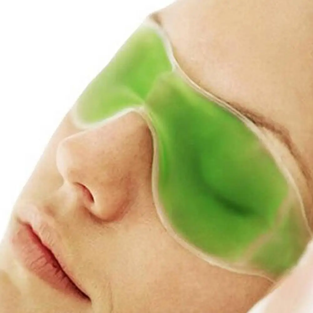 Маска для холодных спящих глаз ледяной компресс синий гель усталость облегчение