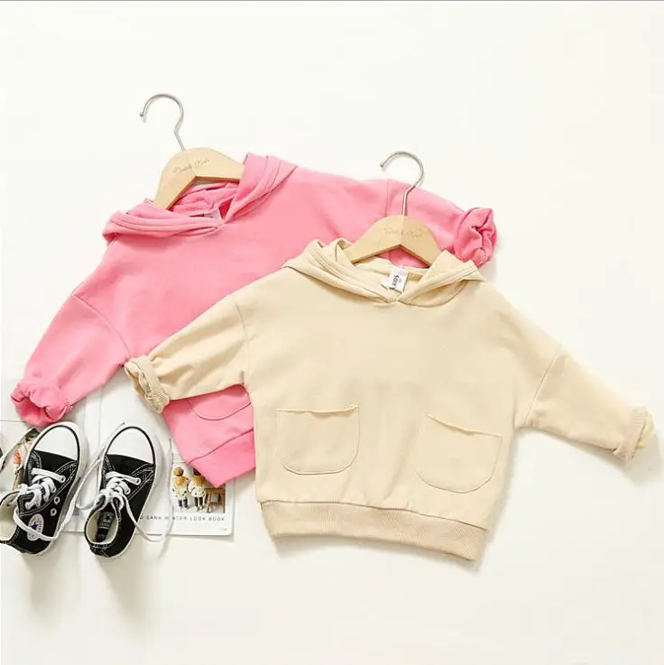 

2019 new girls boys hooded t-shirt autumn full sleeve cottonfashion kids sweatshirt 1-6t