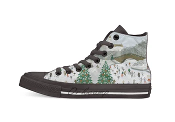

Ice skating pond Novelty Design Casual Canvas Shoes Custom shoes Drop Shipping