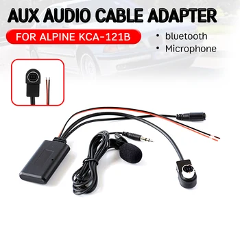 

for ALPINE KCA-121B bluetooth Aux Receiver Cable Adapter with mic for ALPINE 9887/105/117/9855/305S 13 Pin Audio Head Unit