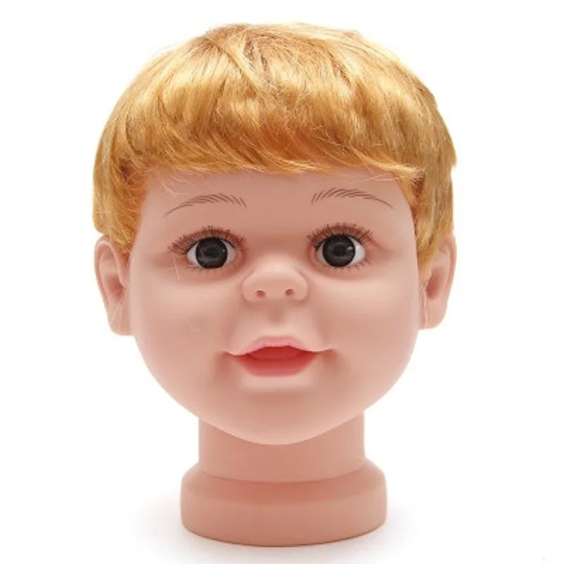 Cammitever 51cm Head Circumstance Pvc Plastic Kid Mannequin Head Short