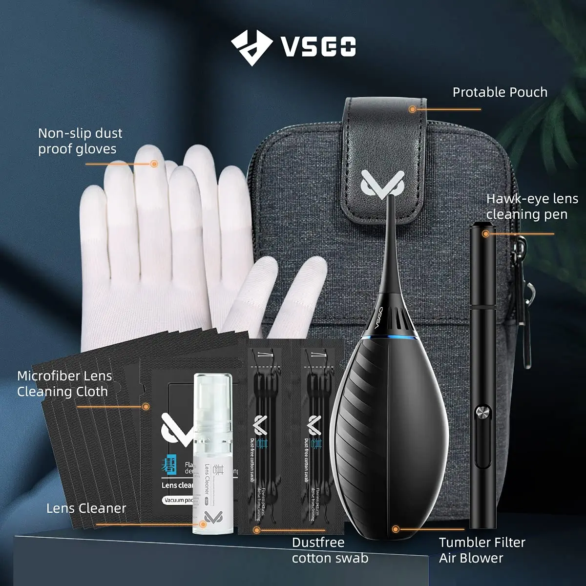 Vsgo Kit Di Pulizia Per Fotocamera All In 1 Con Borsa Portatile Per Xiaomi Huawei Dji Mini Camera 4K Professional Dslr Clean