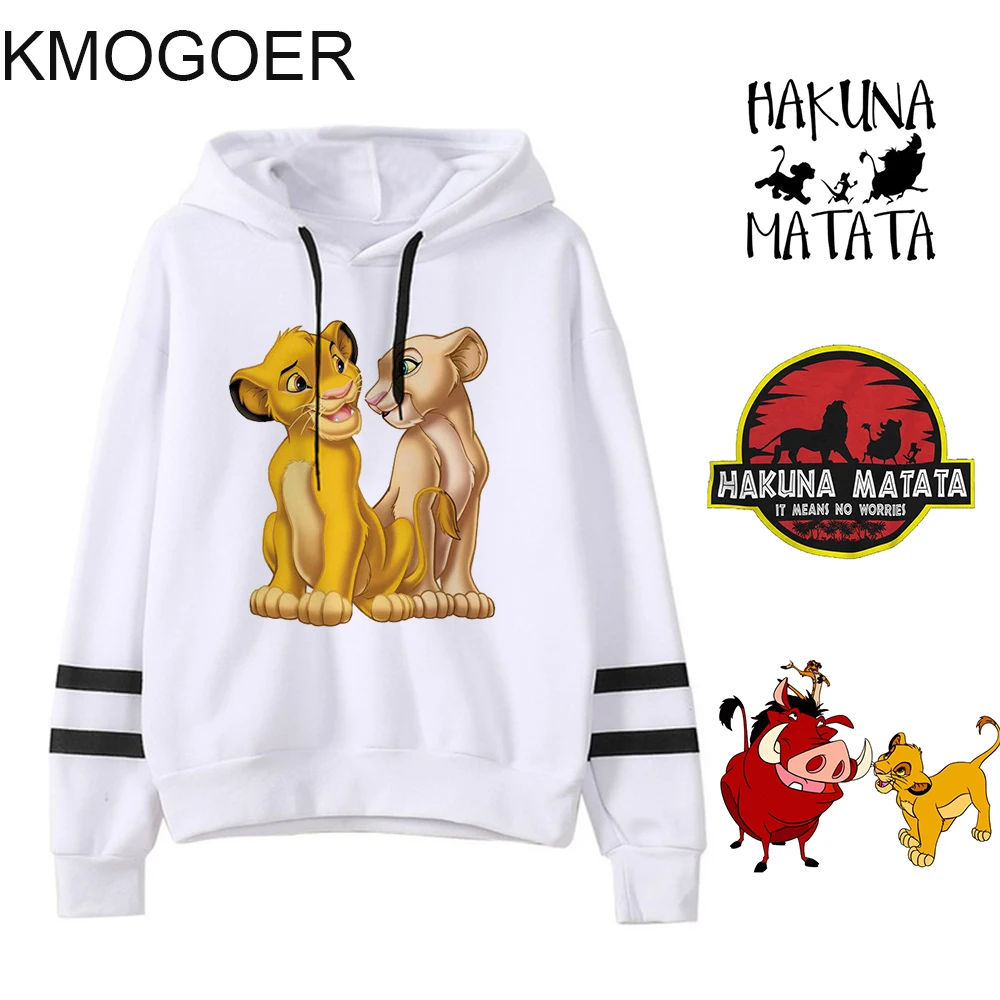 Пуловер для девочек «Король Лев», «Акуна», «Матата», уличная одежда, Женская толстовка, осенний свитер, Kawaii, «Акуна Матата», женские толстовки с капюшоном