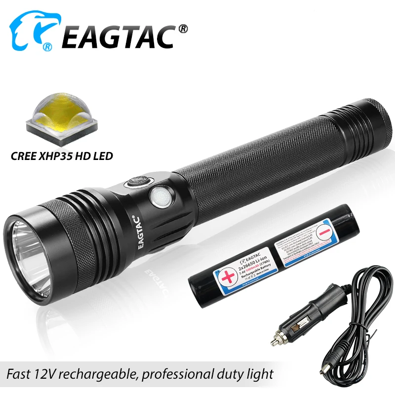 

EAGTAC SX30L2R MKII Professional Duty Light Rechargeable LED Flashlight 2650 Lumens Fast Charging Max Beam Distance