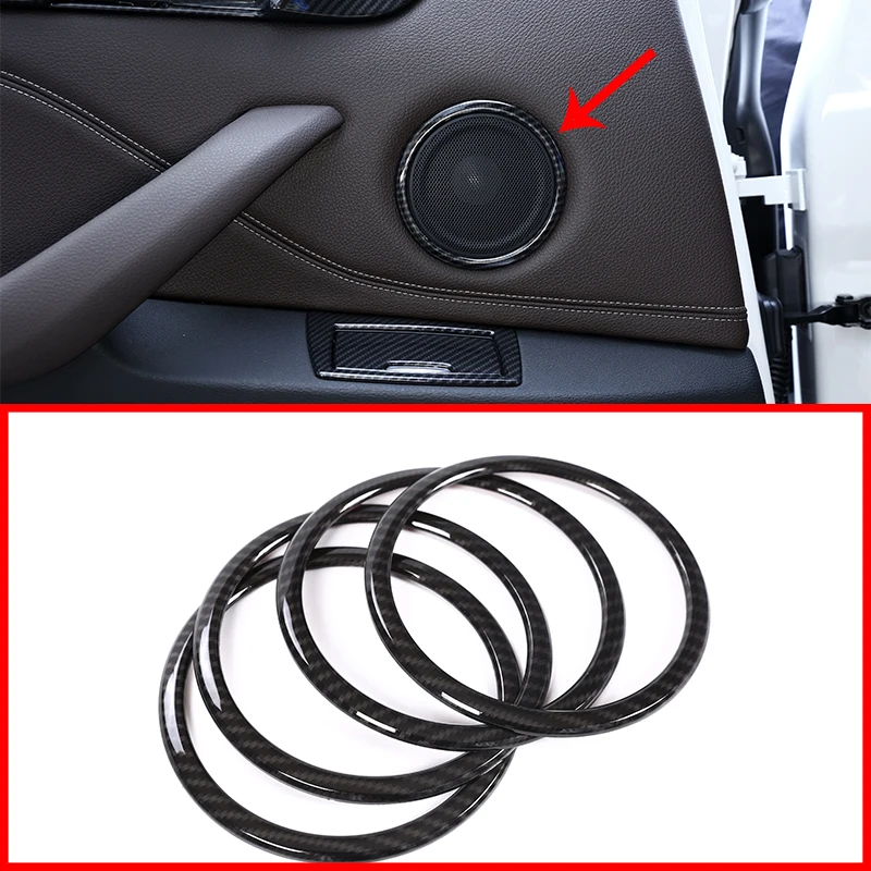 Для BMW X1 F48 2016/19 для X2 F47 углеродное волокно ABS пластик дверной динамик КОЛЬЦО