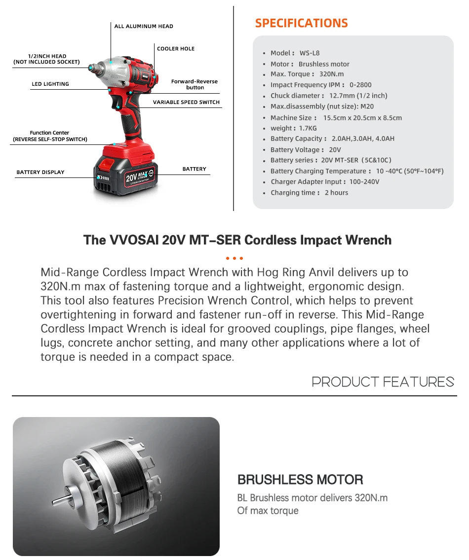 Impact wrench cordless