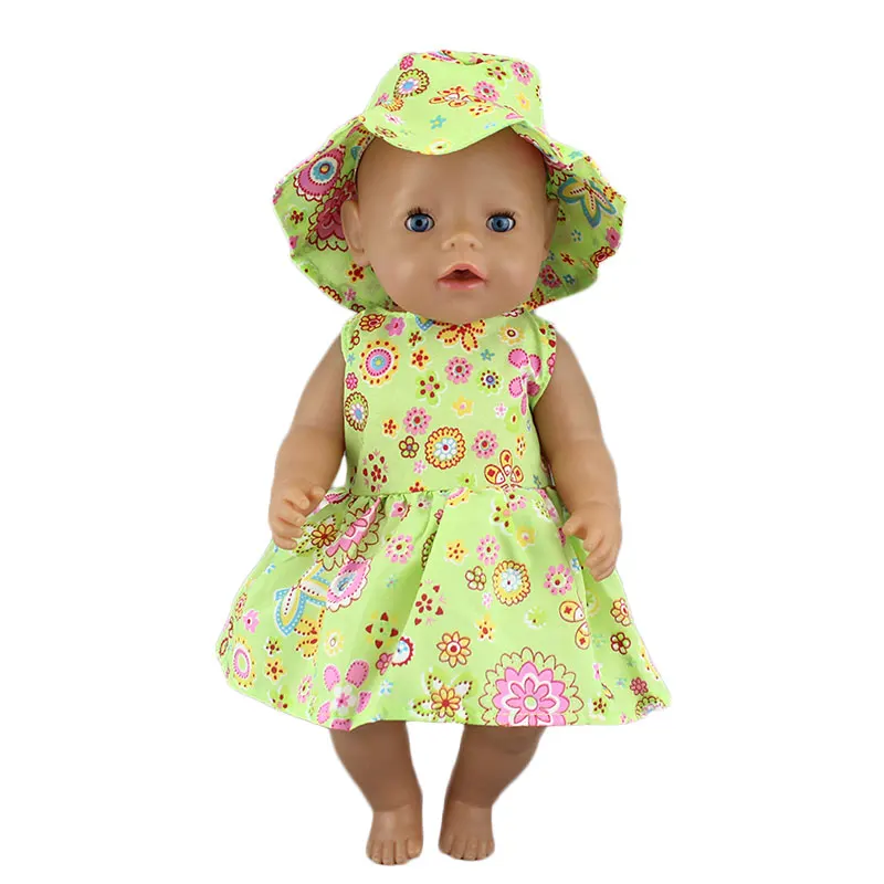Модное новое платье для 43 см Zapf Baby Doll 17 дюймов для новорожденных куклы Одежда и аксессуары
