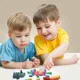 Juguetes creativos de piezas sueltas para bebé, conjunto de construcción de madera Montessori para niños, juguete sensorial nórdico Waldorf, regalos para bebé