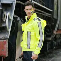 Men's Reflective Waterproof Rain Jacket
