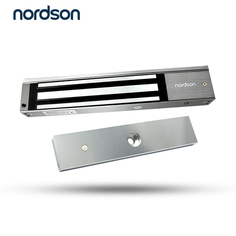 Nordson DC12V/24 V двойная дверь Встроенный 280 кг/600lbs светодиодный Электронный магнитный замок для системы контроля доступа огнеупорный