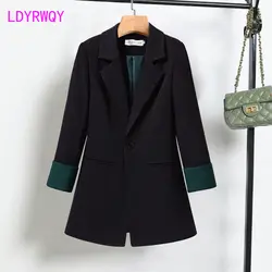 Black suit new spring and autumn Korean version of self-cultivation British style Regular Single Breasted Black suit new spring and autumn Korean version of self-cultivation British style Regular Single Breasted