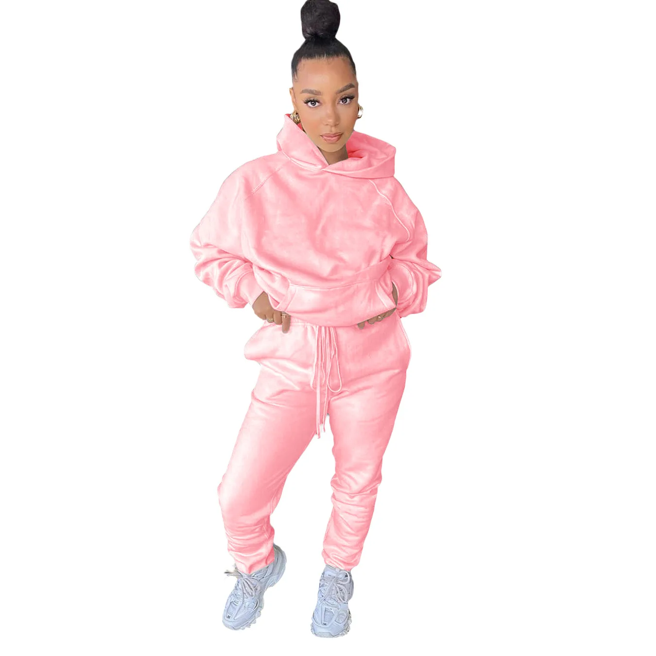 Hoodie Sweat Suits Women Matching Sets 