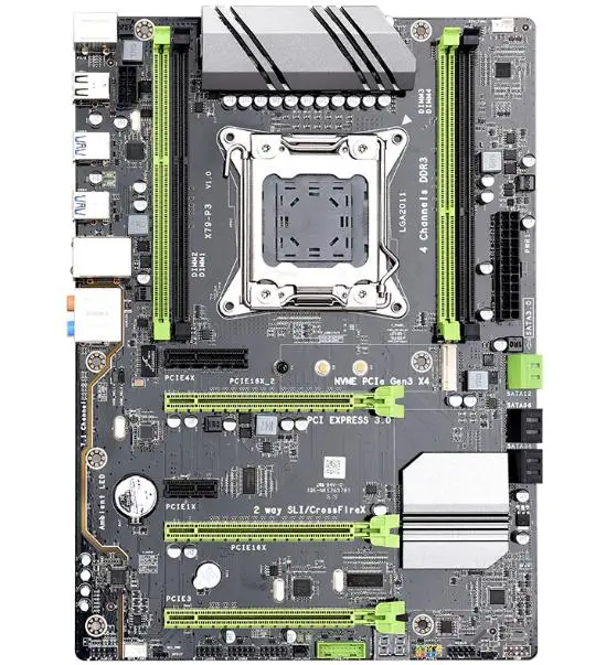 Игровая материнская плата Black X79 P3 LGA 2011 ATX Поддержка Intel Xeon Core CPU 4X32 Гб 128 ГБ DDR3 RAM Memory