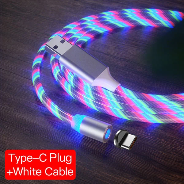ACCEZZ Магнитный зарядный кабель для быстрой зарядки для iPhone 11X7 ipad Mini Micro usb type C магнитное зарядное устройство Mirco для телефона samsung - Цвет: White x1  Type C x1