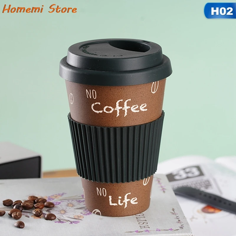 500ML Water Cup Eco Friendly Bamboo Reusable Travel Cup Outdoor Portable Mug Tea Coffee Cup Water Juice Mug With Lid For Gift