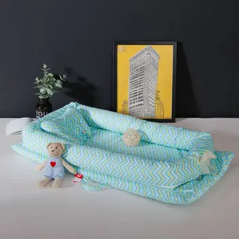 

90X50cm Portable Baby Crib Infant Toddler Cradle Cot Newborn Nursery Travel Folding Baby Nest Baby Bed For Baby Care Bumper Bed