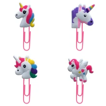 1 шт. фигурки единорога закладки для книги бумажный зажим школьные принадлежности DIY украшения для детей Подарки