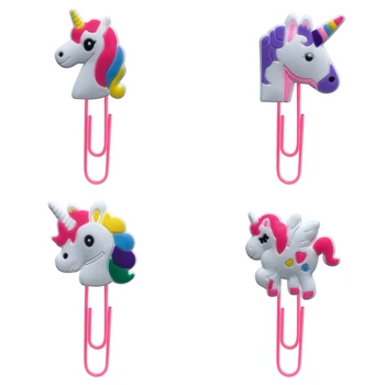 

50Pcs Unicorn Figures Bookmark for Book Paper Clip School Student Supplies DIY Decoration For Kids Gifts