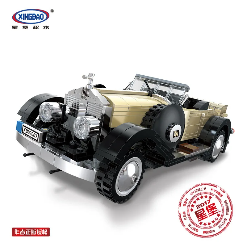 

XINGBAO Building Blocks Xb03007 Science And Technology Series Aristocratic Car Model Small Particles Educational Inserted Buildi