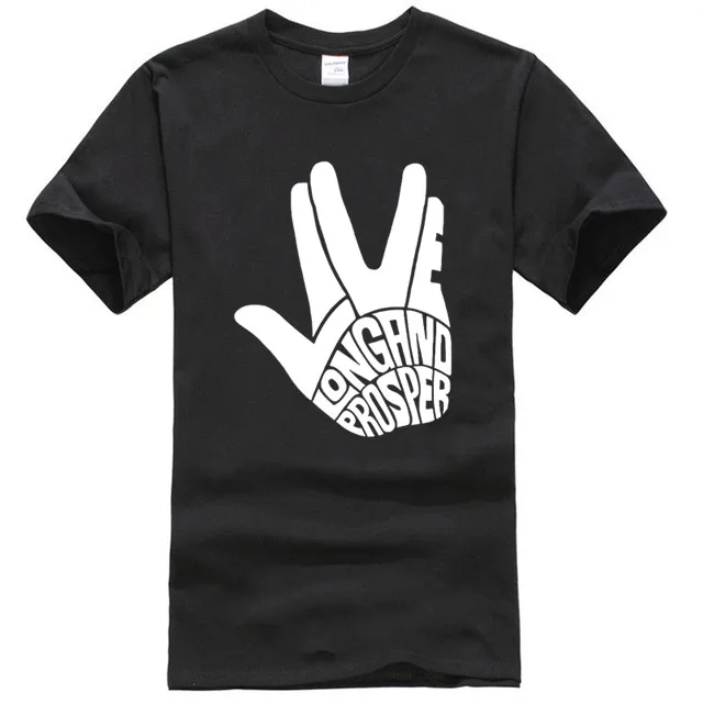LIVE LONG AND PROSPER MENS T SHIRT STAR RINGER TREKKIE KIRK SCI FI GEEK | Мужская одежда