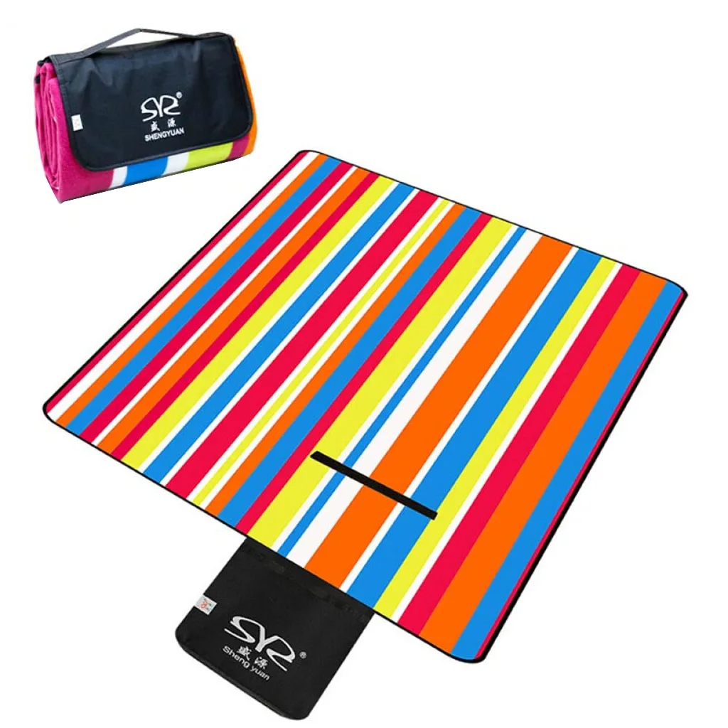 Extra Large Sand Proof Travel Picnic Camping Mat Waterproof Outdoor Holiday Beach Garden Folding Camping Pad Blanket 200x200cm