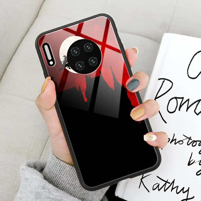 Чехол на Хэллоуин для huawei mate 30 30 Pro 20X5G 20 10 9 Pro Роскошная задняя крышка из закаленного стекла - Цвет: P363