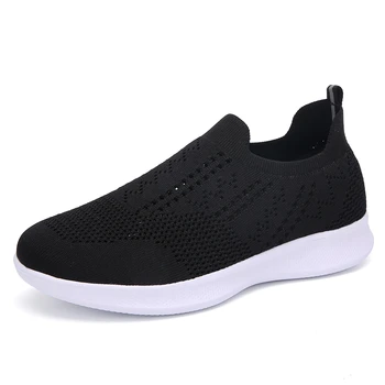 

2019 Brand Sport Shoes Women Tennis Shoes Breathable Fabric Sock Sneakers Female Tenis Shoes slip on Walking Jogging Footwear