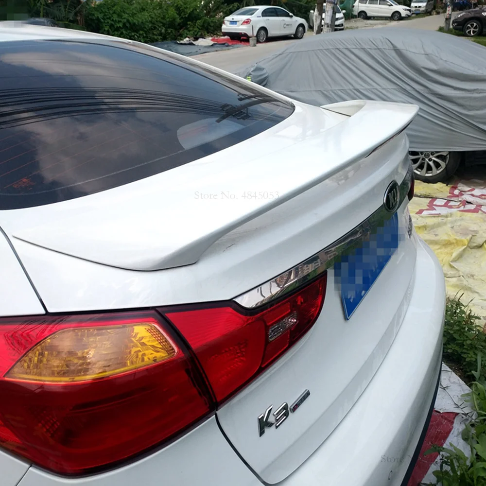 Для Kia K3 задний спойлер 2013 Авто ABS пластиковый Неокрашенный цвет задний Багажник крыло багажника спойлер автомобильные аксессуары