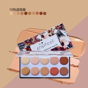 

10 color concealer to enhance the appearance of three dimensional foundation cream to modify freckles and pox bags Waterproof,