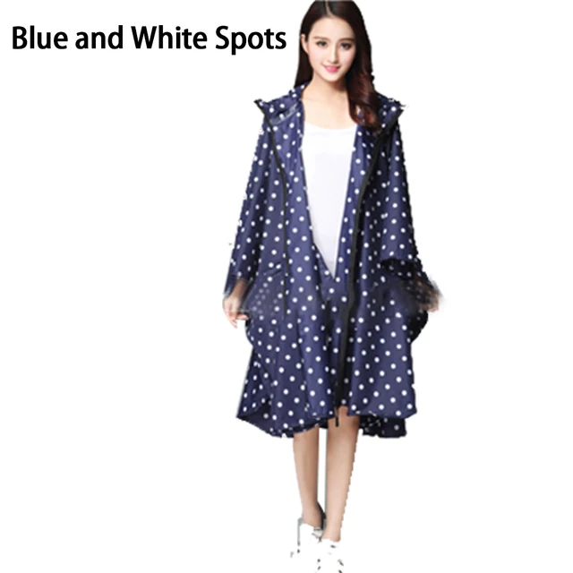 Japanese Colorful Polka Dot Raincoat Ladies Cute Poncho Fashion Polka