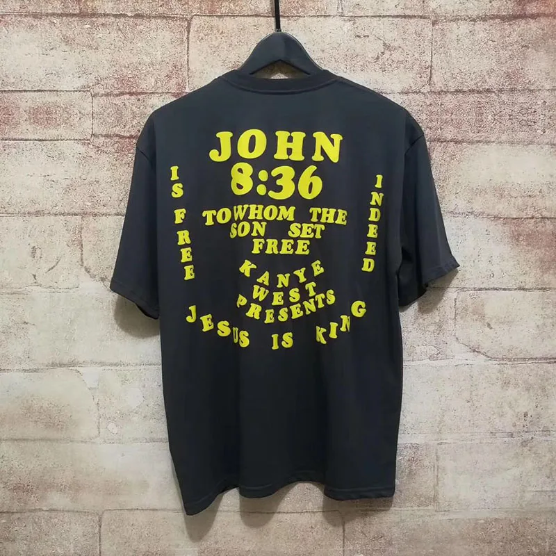 Футболка Kanye West Jesus Is King, лучшее качество, фиолетовый, синий, 3D цифровая печать, футболки Jesus Is King, футболки