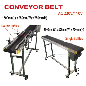 

1500mm 1000mm Double Buffles Conveyor Belt machine Stainless Steel mini belt inkjet conveyor Printer for Food Drinking Stiker
