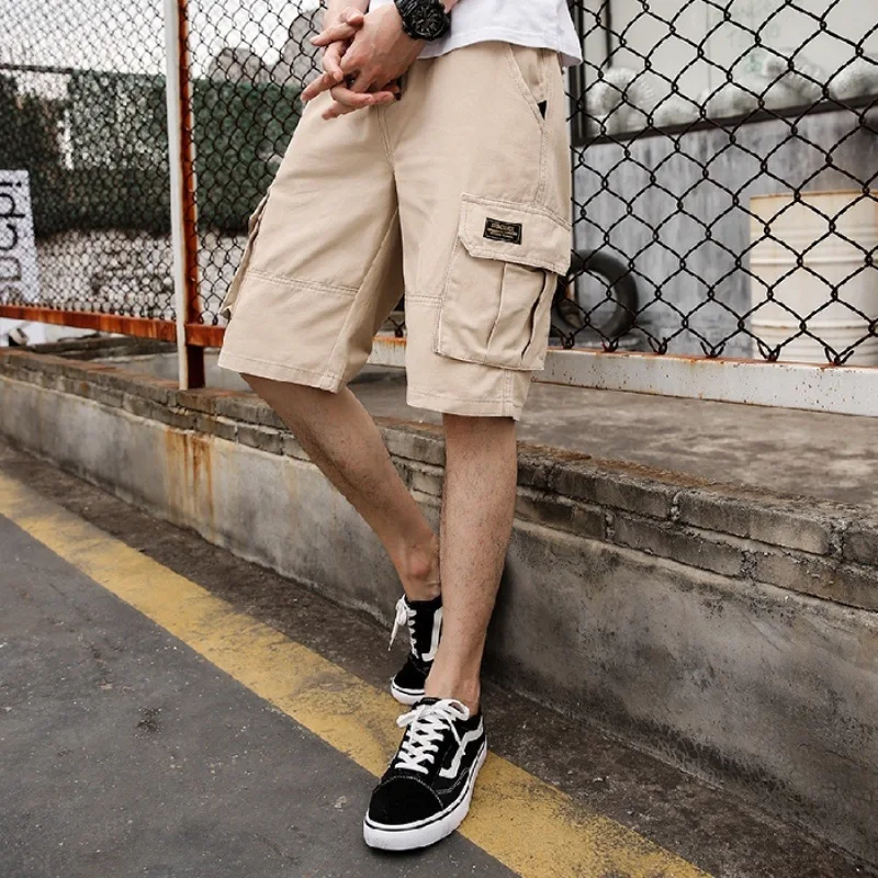 

New Style Summer Men'S Wear Work Clothes Middle Pants Loose Version of National Trends-