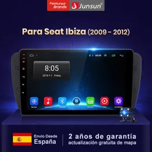 Junsun V1 4+64G 2 Din Android 10 Control de Voz AI Radio coche con pantalla Para SEAT Ibiza 6j 2002-2012 Bluetooth GPS Carplay