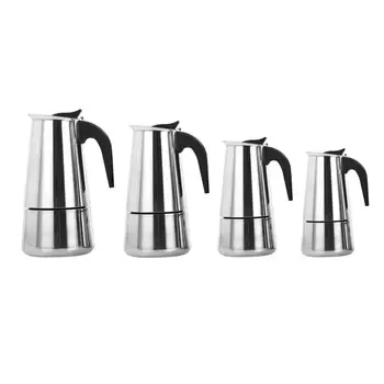 

Stainless Steel Filter Stove Top Mocha Coffee Pot Moka Italian Coffee Maker