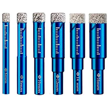 

6Pcs All-Ceramic Floor Tiles, Vitrified Brick Drilling Bits, Granite Marble Hole Opener, Glass Ceramic Dry Drill