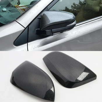 

2Pcs Car Carbon Fiber ABS Side Rear View Mirror Cover Trim for Toyota 4Runner 2014-2019