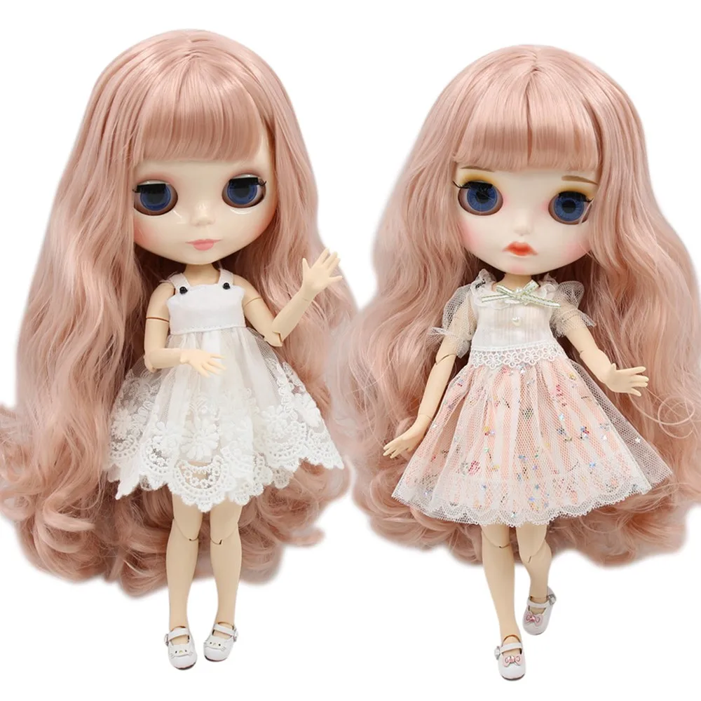 ICY DBS Blyth doll customized 1/6 bjd with white skin pink curly hair nude joint body for girl gift BL1329 | Игрушки и хобби