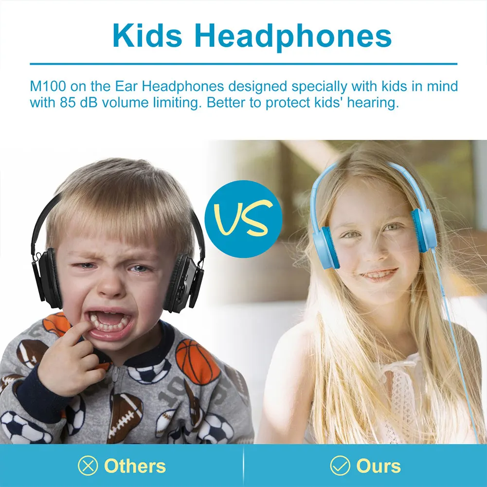 Wired Girls Boys Children Adjustable With Mic Stereo Computer 3 5mm Jack Universal Tablet On Ear Headset Kid Headphone Foldable