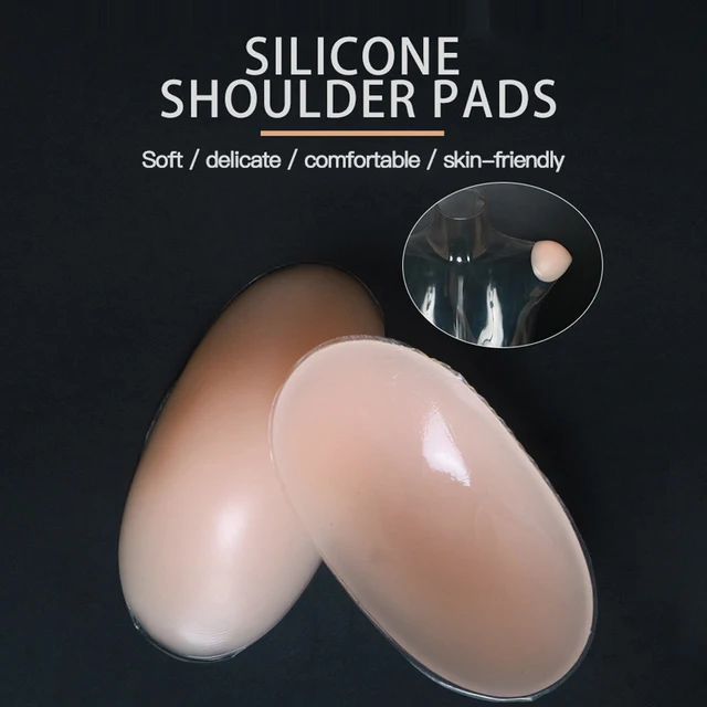 Shoulder Pads for Women's Clothing, Comfortable Invisible Soft Silicone  Shoulder Pads, Anti-Slip Adhesive Sticky Reusable, 