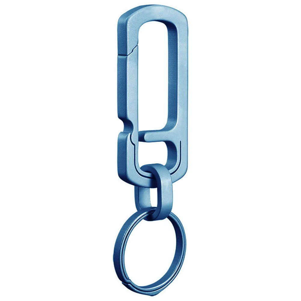 Легкий титан сплав брелок для ключей висячая Пряжка Карабин для активного отдыха для кемпинга JT-889 - Цвет: blue