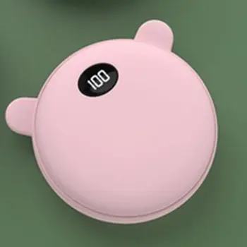 

universial cute Bear Ear USB Charging Hand Warmer Power Bank 2 in 1 mobile power mini cartoon digital display temperature