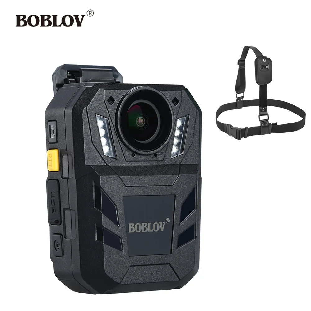 

BOBLOV WA7-D Body Worn Camera 32MP HD 1296P Wearable Camera DVR Video Recorder Security Chest Belt Remote Control police camera