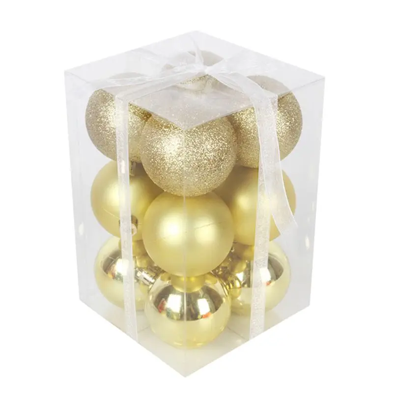 12ct 2.4-Inch Christmas Balls Ornament for Xmas Trees Parties, Holiday Decor - Цвет: Золотой