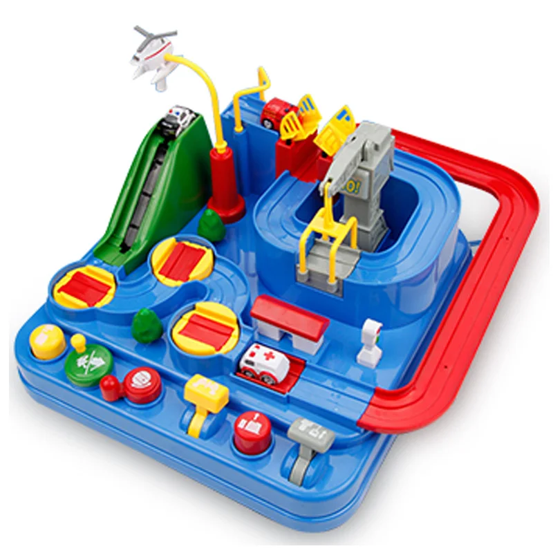 Adventure Railway Set Toy Small Electric Train Set Rc Train Toy Electric Trains Model Inertia Trains Puzzle Control Tower Toys