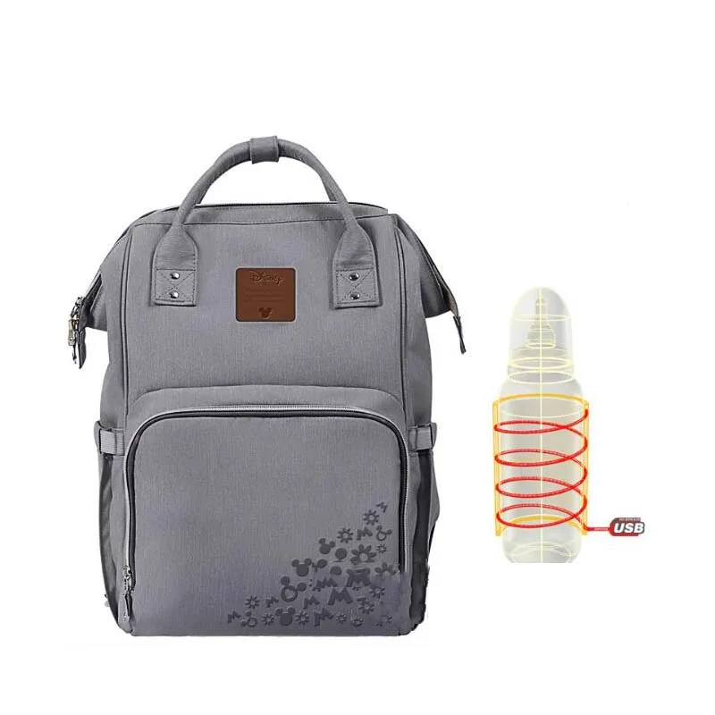Рюкзак для путешествий disney, многофункциональная сумка для материнских подгузников, большая емкость, утепленный плечевой ремень, модный детский молочный папа, уход
