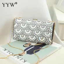 Белый блесток геометрический женский горный хрусталь бисером вечерние клатчи сумки Свадебный Кошелек для свадьбы, вечеринки женские свадебные сумки для выпускного вечера