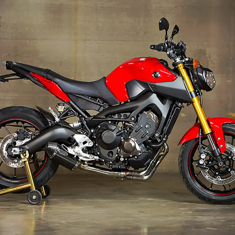 MT09 мотоцикл полная выхлопная система трубы для Yamaha MT09 FZ09 заголовок передний соединительный канал труба глушителя концевые наконечники скольжения на