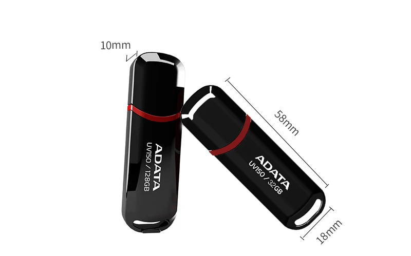 ADATA UV150 USB 3.2 Flash Drive 32GB 64GB 128GB Pendrive High Speed Portale Black Pen Drive Memory Stick For Computer usb for sale